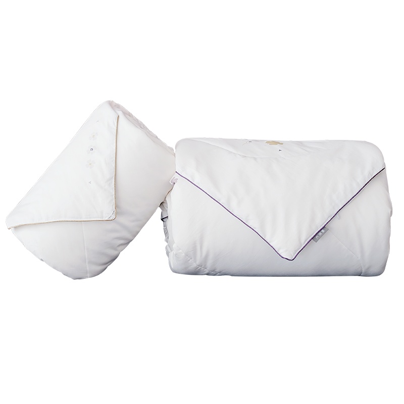 太湖雪全蚕丝中长丝填充 春秋冬保暖被子被芯全棉子母被 1+3斤