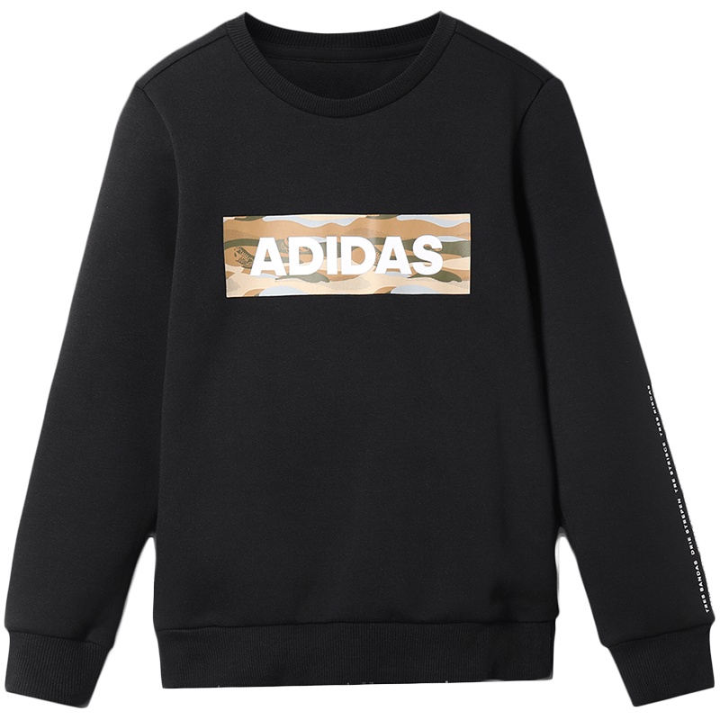 【自营】adidas童男服小童套头卫衣套头衫休闲运动服DY9230