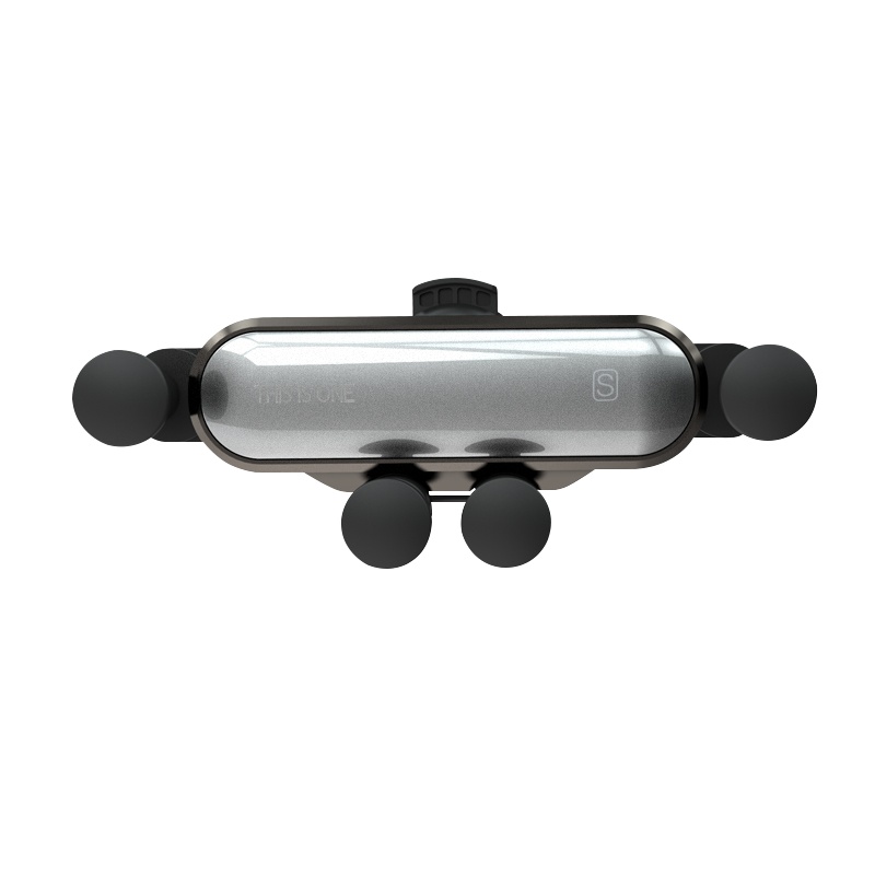 COY车载手机支架汽车导航支架出风口卡扣式重力通用支架华为小米苹果 一条S(五金版)重力车载支架(月光银)