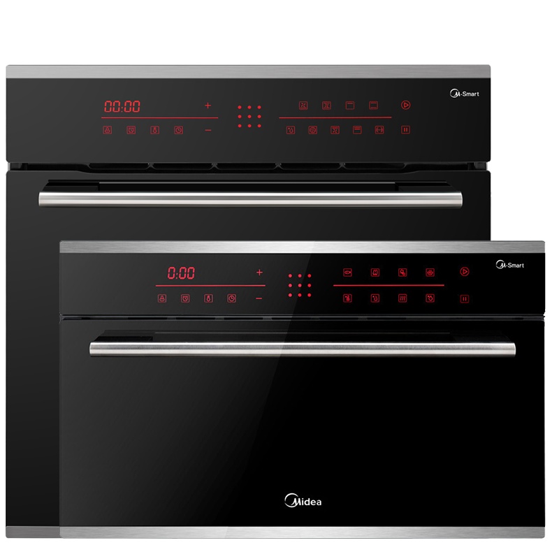 美的(Midea)嵌入式电烤箱+电蒸炉 蒸箱 家用两件套品尚系列ET1065PS-21SE+TPN26MPS-SSL
