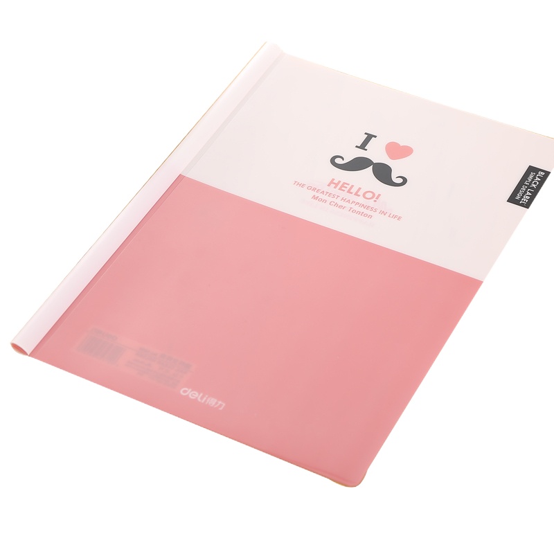 得力 A4彩色抽杆文件夹报告夹 加厚资料收纳夹 5538 蓝色30个装