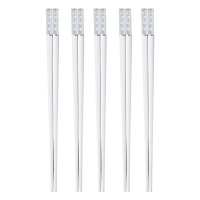 双枪雪花筷雪白合金高颜值轻奢风日式网红透明创意个性家用防滑合金筷DK40510