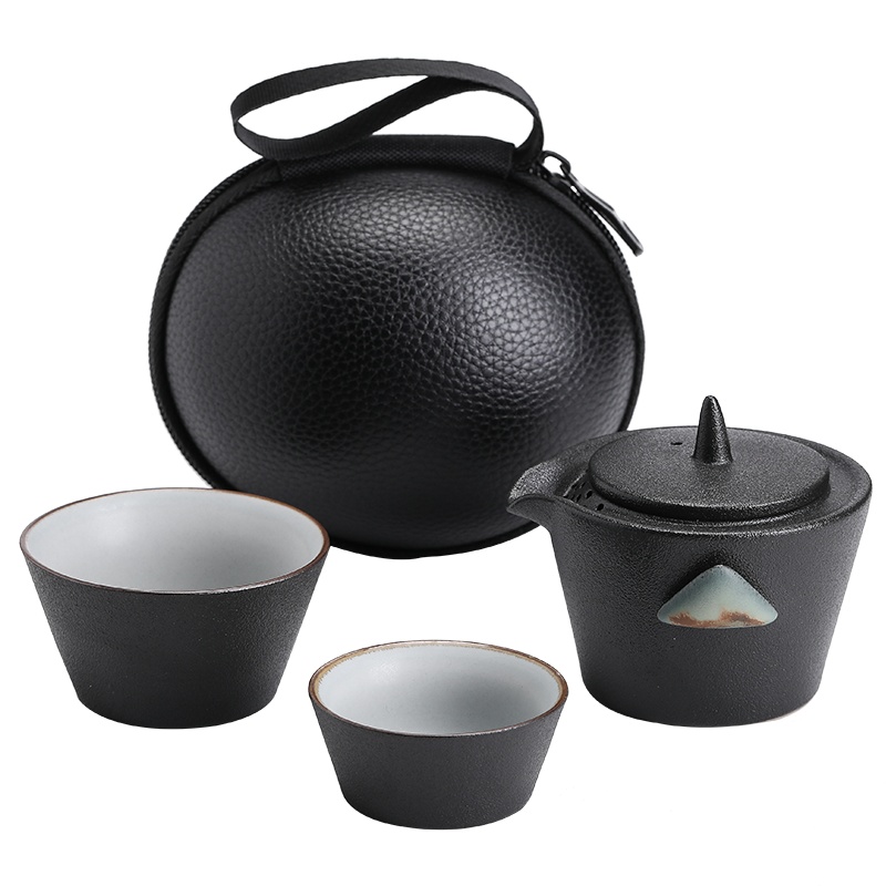 苏氏陶瓷 SUSHI CERAMICS 手绘山水快客杯旅行茶具