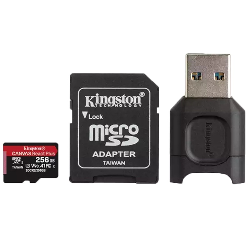 金士顿(Kingston)256GB TF存储卡 读285MB/s 写260MB/s支持8K视频 附带UHS-II读卡器