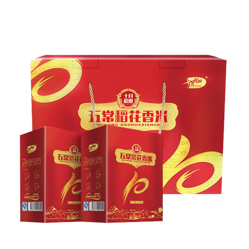 PY十月稻田 五常稻花香米5kg 东北大米盒装粳米真空