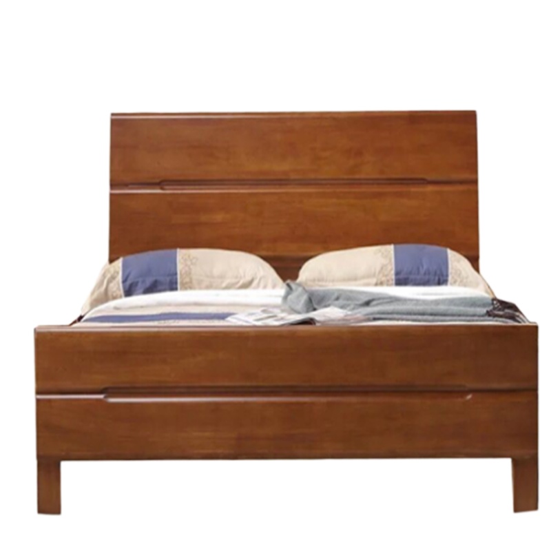 万保 实木床 现代简约卧室办公卧室单人床双人床 1800*2000（不含床头柜、床垫）