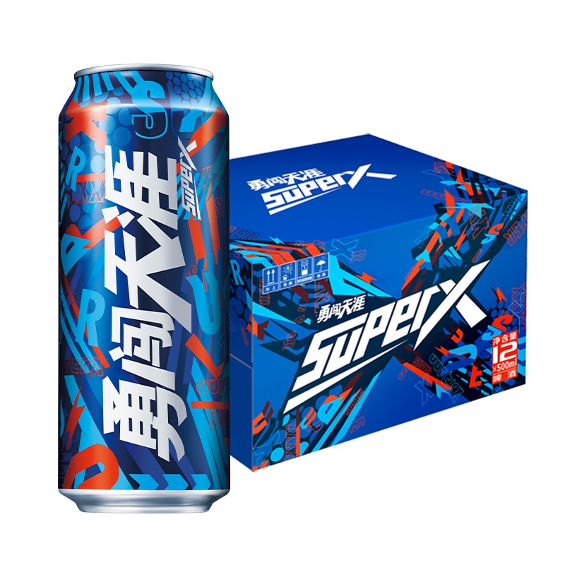 雪花啤酒勇闯天涯superX500ml*12听整箱装(新老包装随机发货)