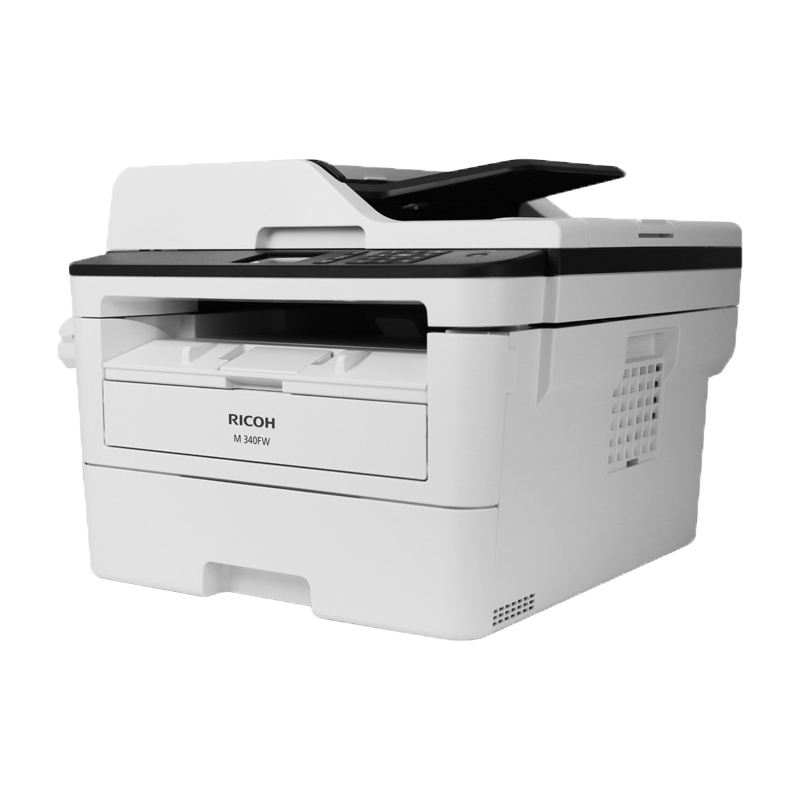 理光(Ricoh)M 340FW A4黑白激光四合一多功能一体打印机(有线/无线/双面打印/复印/扫描/传真)