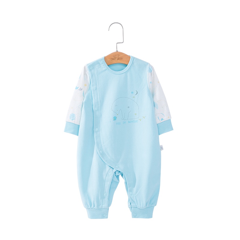 优简婴幼儿连体衣秋冬款加厚棉亲肤爬服新生儿可爱哈衣宝宝婴儿家居服