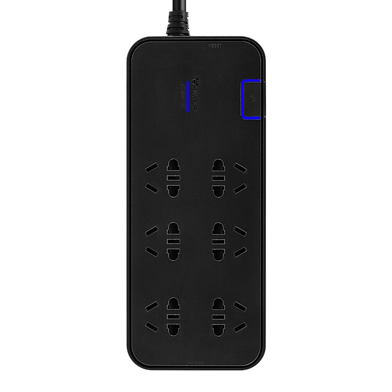 公牛(BULL)插座 GN-H306U双USB六插位总控开关全长3米 抗电涌插座/插排/排插/接线板/拖线板/插线板