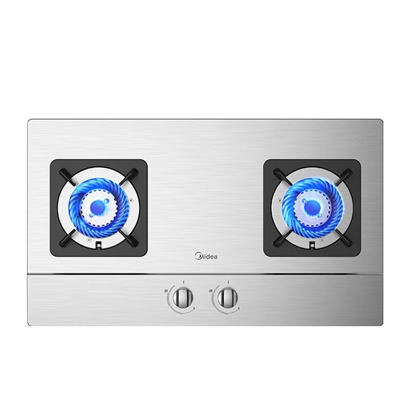 美的(Midea)燃气灶JZY-Q216 不锈钢燃气灶双灶台嵌两用燃气灶具嵌入式煤气灶(液化气)