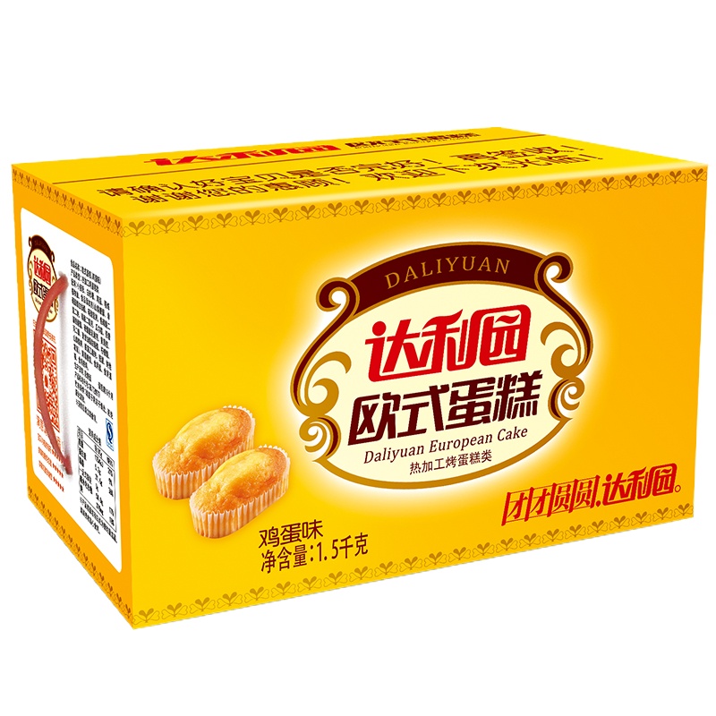 达利园 欧式蛋糕1500g 鸡蛋味面包点心糕点