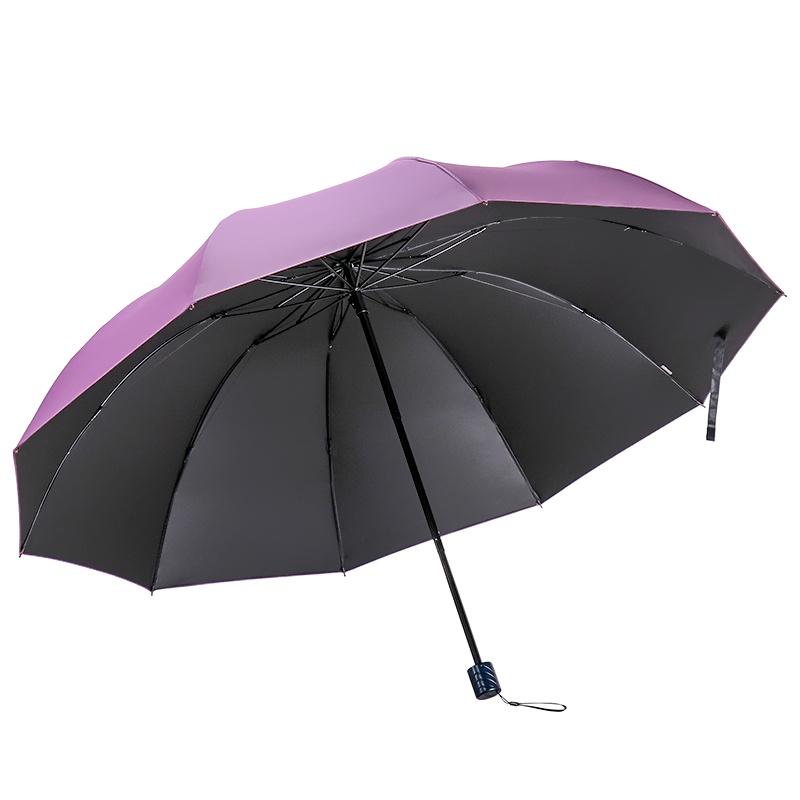 天堂伞 33212E加大加固碰击布三折双人商务晴雨伞