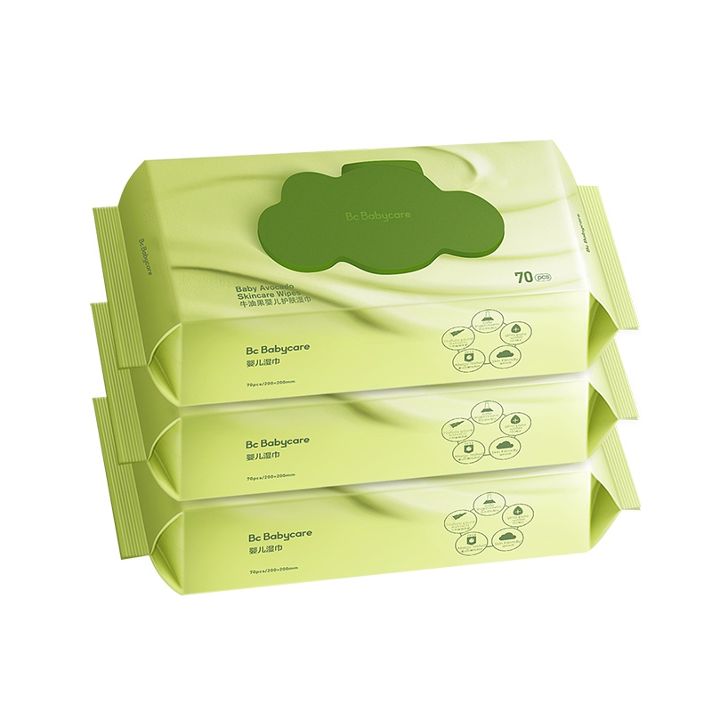 babycare湿纸巾成人可用牛油果湿巾家用70抽3包