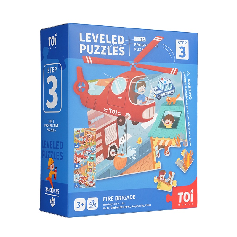 TOI图益拼图 儿童益智进阶智力动脑大块拼图 忙碌的消防队系列宝宝幼儿男孩女孩玩具2-3-4-5-6岁+生日六一礼物
