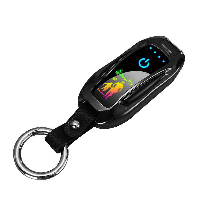 依帝魅创意礼品打火机触摸感应跑车双电弧USB充电打火机个性防风手电筒点烟器圣诞节礼物情人节礼物送朋友送老公