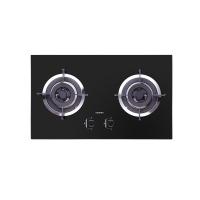 德兆HC21B钢化玻璃家用台式燃气灶双灶嵌入式双灶单灶 液化气