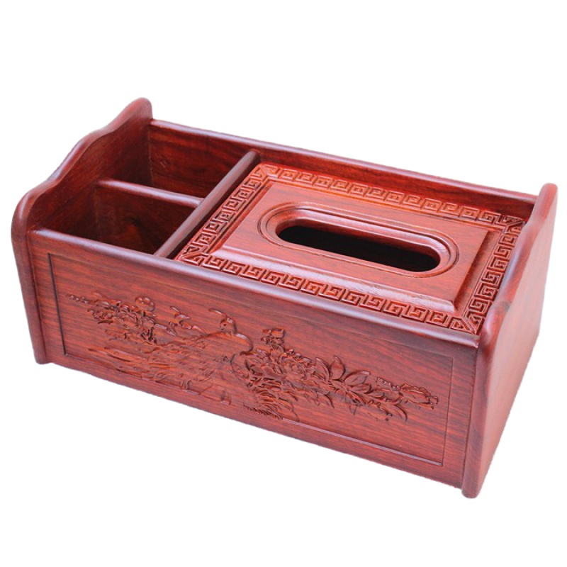 纸巾盒抽纸盒阿斯卡利(ASCARI)餐巾盒遥控器客厅桌面多功能收纳盒 回纹孔雀款