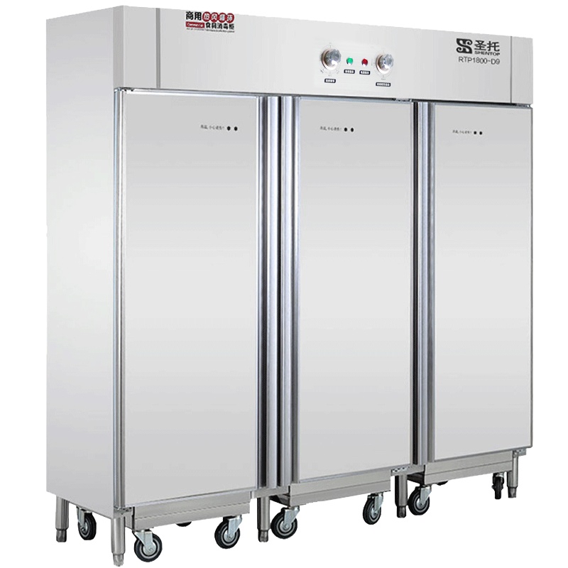 圣托(Shentop)热风循环高温消毒柜 三门立式 商用推车式酒店饭店学校厨房工程碗柜 RTP1800-D9