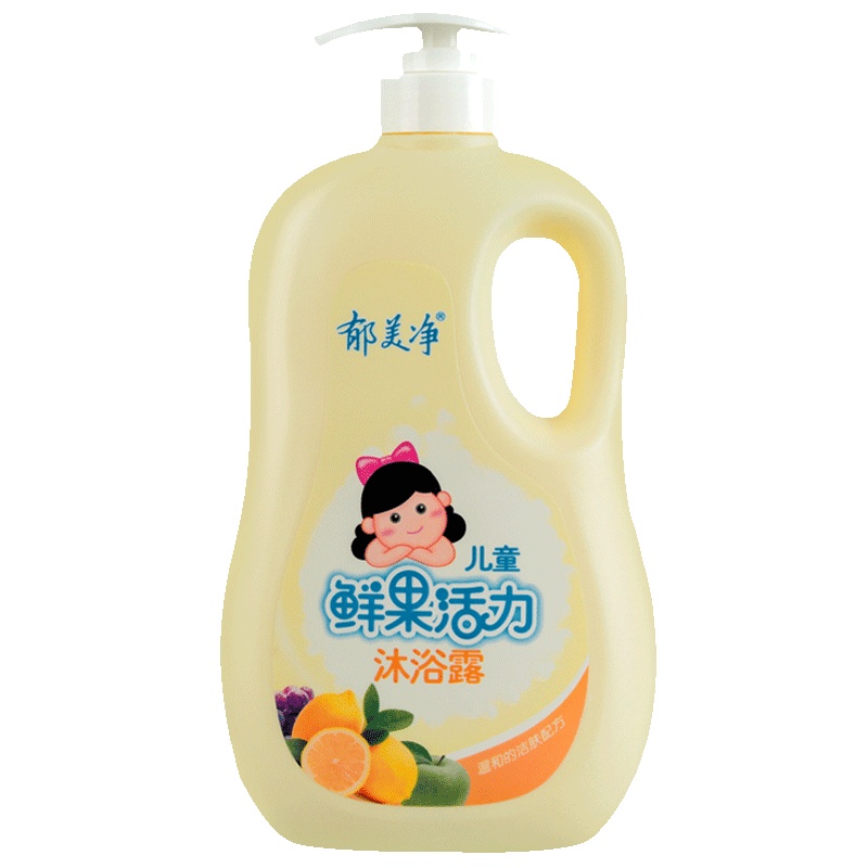 郁美净儿童鲜果活力沐浴露1L 宝宝婴儿沐浴液乳大容量家庭装