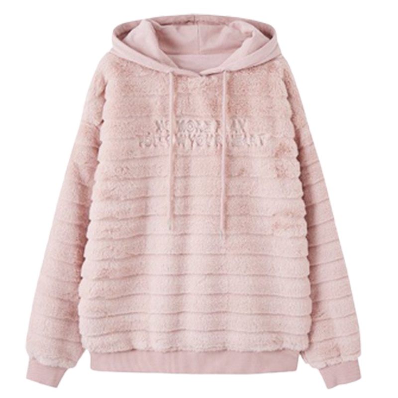 【专柜同款】拉夏贝尔纯色字母连帽女韩版ins长袖宽松慵懒风上衣外穿卫衣20013523