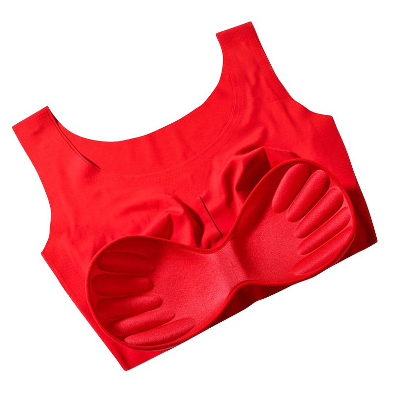 浪莎 文胸内衣 无钢圈聚拢无痕 薄款冰丝睡眠运动 瑜伽背心式胸罩