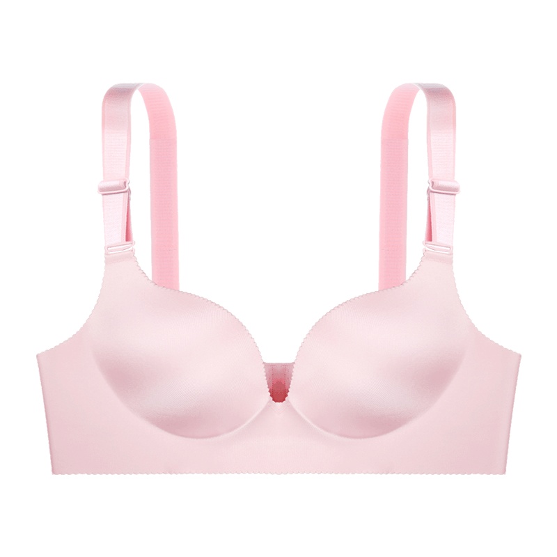 都市丽人【宅家办公】无痕性感深V光面女士内衣聚拢无钢圈文胸