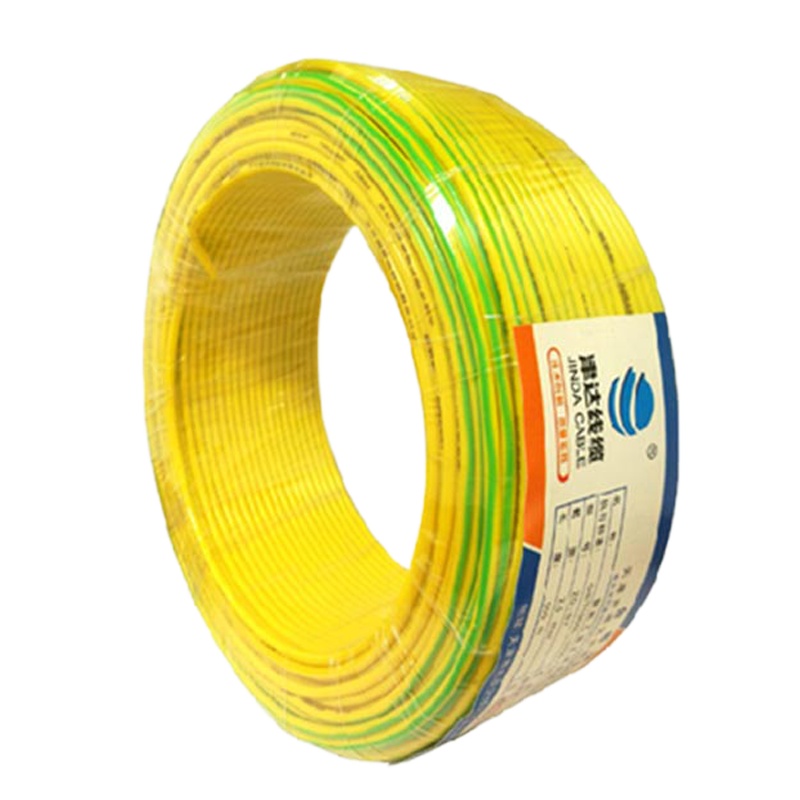 国标绝缘阻燃单芯电缆 ZR-BV2.5平方 100米盘 黄绿色