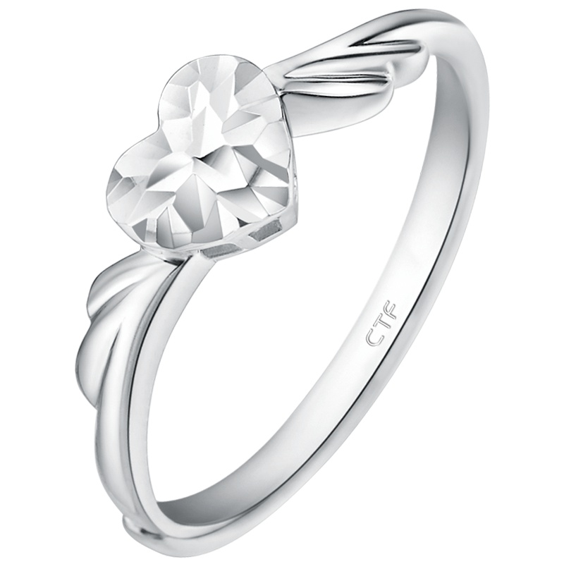 周大福心形PT950白金/铂金戒指PT150507