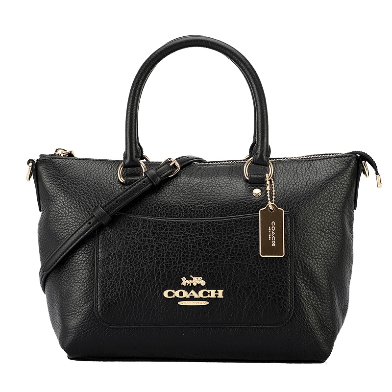 蔻驰coach女包奢侈品女士手提包2019新款欧美时尚磁扣纯色真皮手拿斜挎包