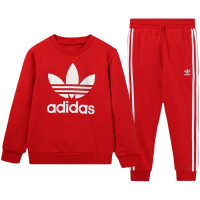 adidas阿迪达斯三叶草男童装运动服休闲服套装4-10岁小童ED7729