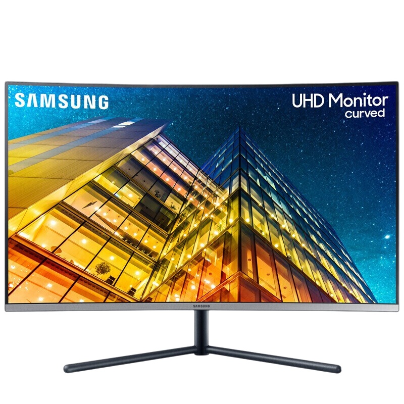 三星(SAMSUNG)U32R592CWC 31.5英寸 1500R 4K/UHD高分 窄边框隐线式设计 PS4曲面液晶电脑显示器(HDMI+DP+音频)
