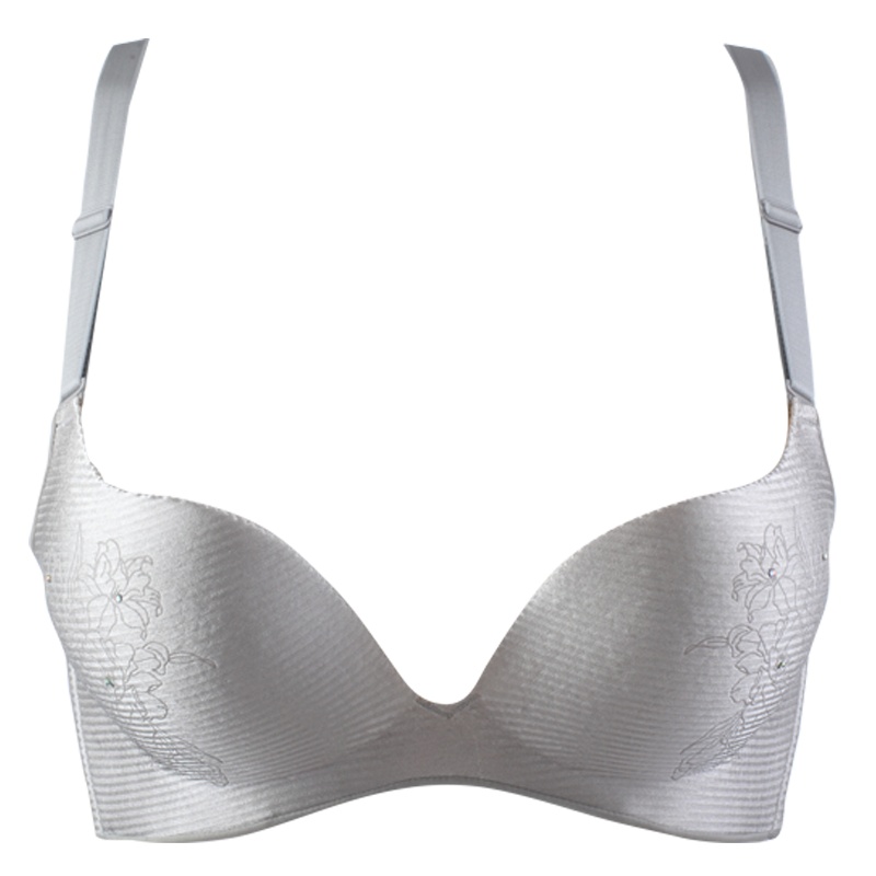 都市丽人简约纯色光面轻薄无痕女士美背内衣胸罩聚拢文胸088602