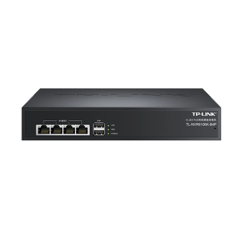 TP-LINK H.265 PoE网络硬盘 监控显示器 TL-NVR6106K-B4P