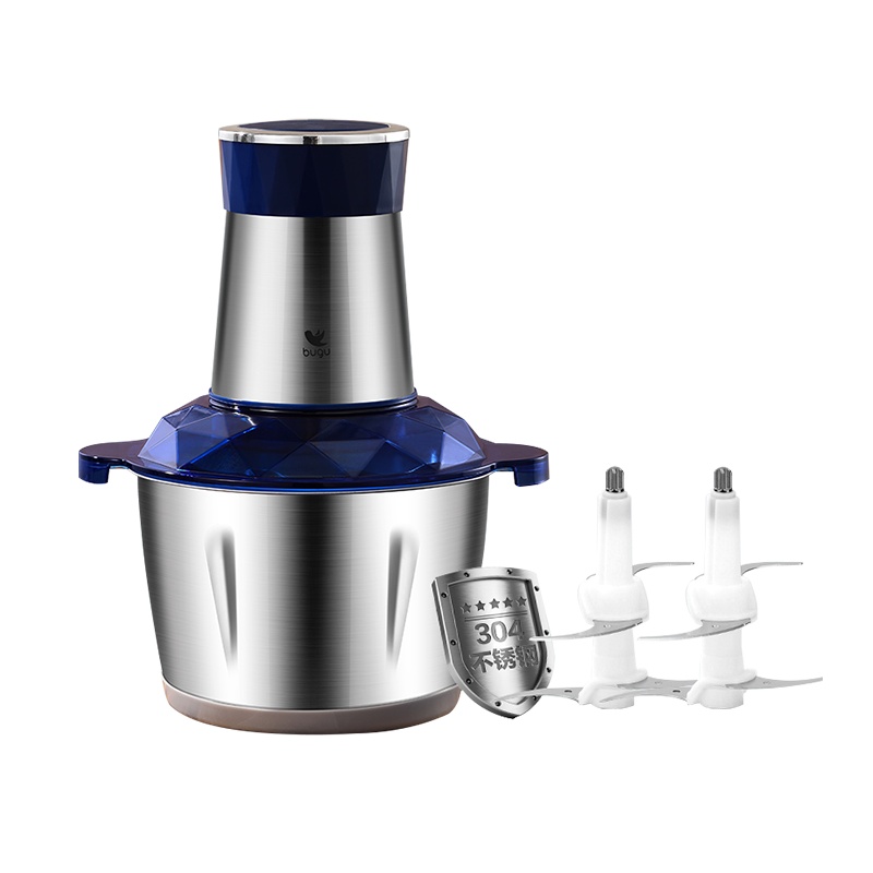 布谷(BUGU)绞肉机家用电动多功能绞馅机碎肉搅肉机切菜辅食搅拌机BG-BL4蓝钢2刀二挡