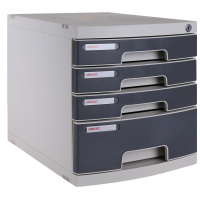 得力 8854文件柜 四层带锁文件柜 得力文具8854 桌面文件柜