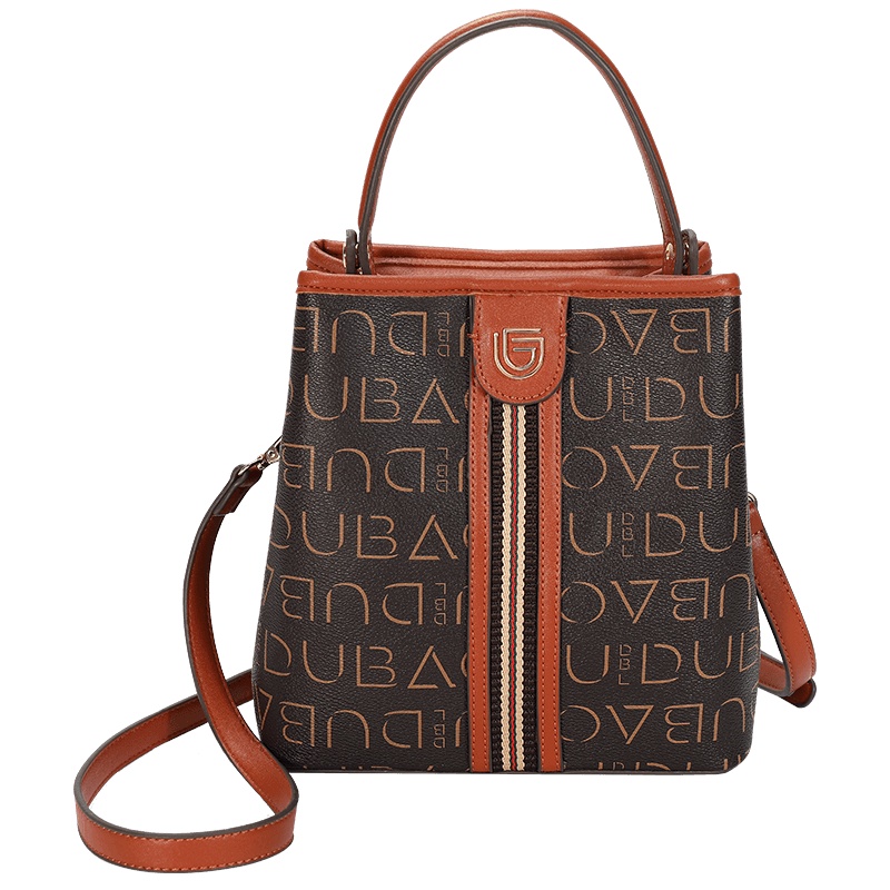 dubaolu/都宝路时尚百搭简约女士单肩斜挎包大容量手提包水桶包