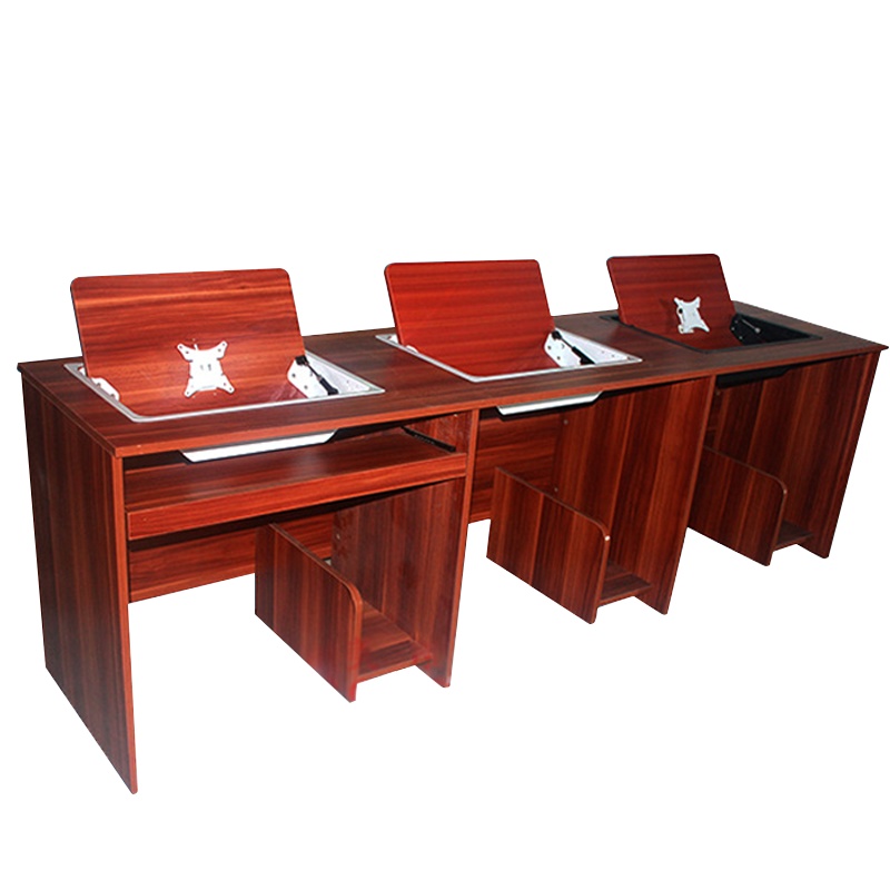 皇室美居 三人边框翻转电脑桌