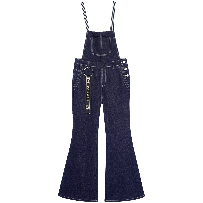 2019爱居兔秋季女装喇叭裤版型背带裤