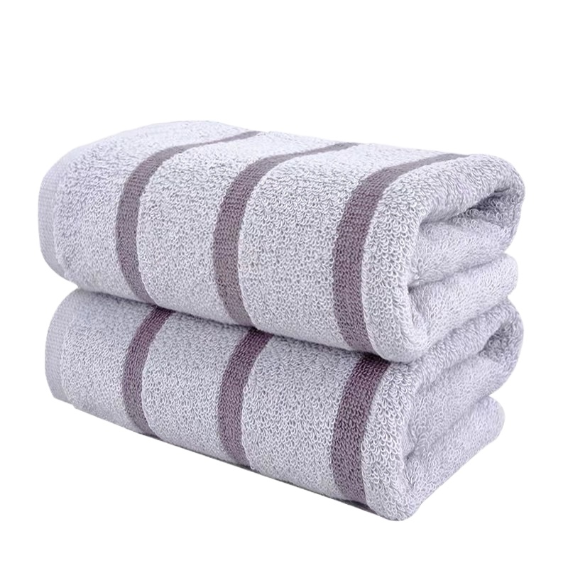 纯棉吸水绣花素色柔软洁面巾擦脸巾 单条装 68*34cm 80G 混色