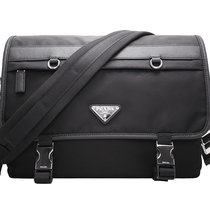 PRADA/普拉达 女包带扣装饰链条斜挎小方包 1BD067