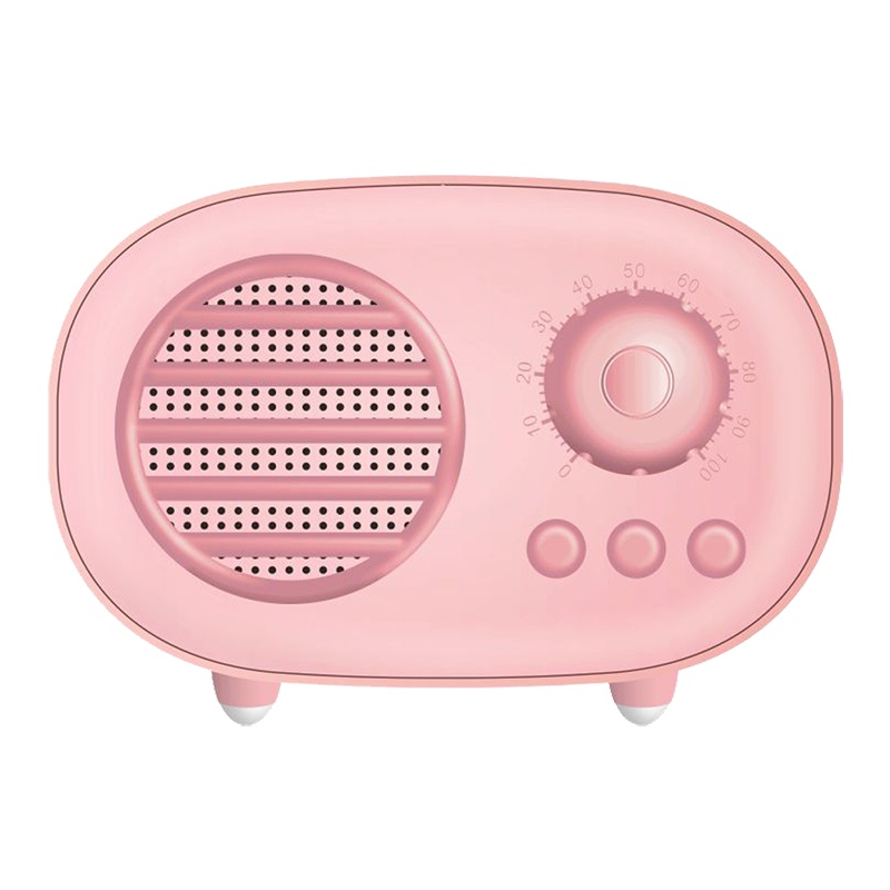 铁达信DX-100粉色复古小音箱5.0蓝牙便携式可爱小巧迷你版智能蓝牙音箱好看创意个性可插TF卡