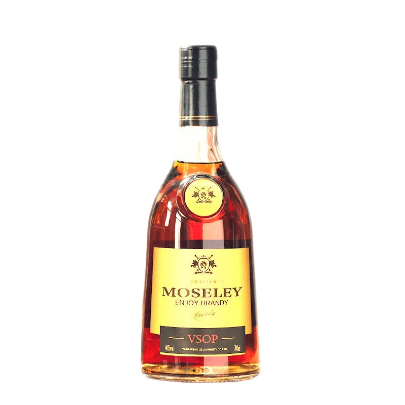 洋酒 莫斯丽白兰地VSOP两瓶装双支 无礼盒包装 国产单只700ml