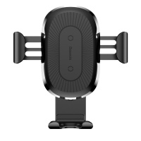 倍思（Baseus）无线充车载手机支架 车载充电器 出风口式导航底座 iPhoneX/8plus/xs黑色