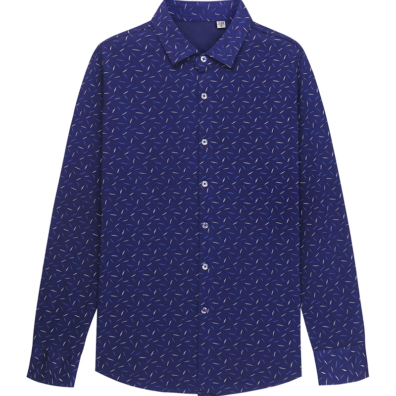 红豆男装 男士长袖衬衫 秋季新款商务休闲柔软舒适印花长袖衬衫