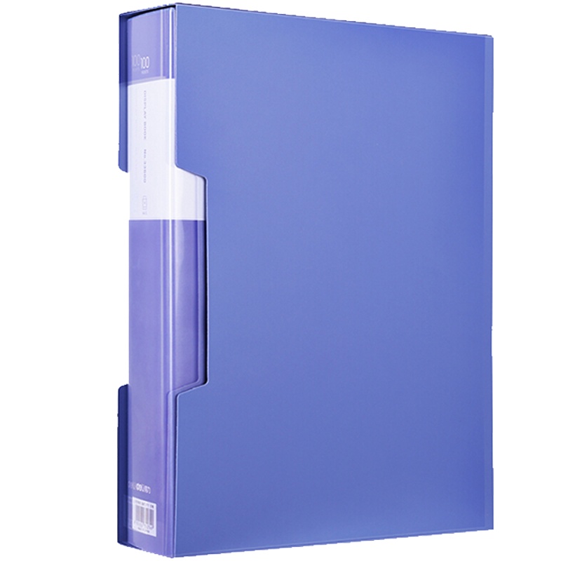得力(deli)33600 100页资料册2册 A4开口资料册 文件夹插页袋 试卷档案册 办公文件资料收纳 办公用品