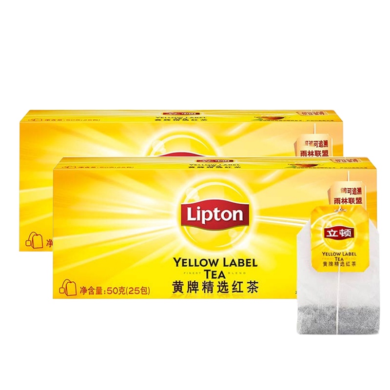 立顿 黄牌精选红茶S25 50g/盒 * 2