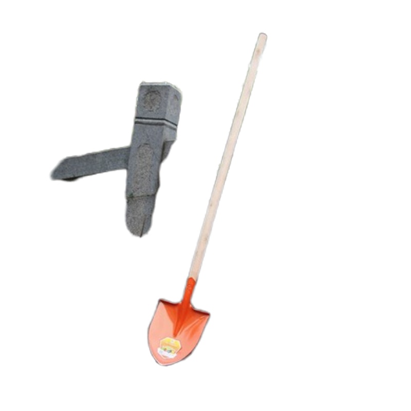 铁铲 锰钢农用铁锹铲绿色方铲24*30cm 加1.2米木柄