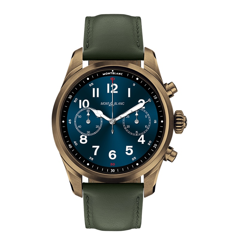 MONTBLANC万宝龙独立通话智能腕表 SUMMIT 2+青铜色精钢及皮革款127681