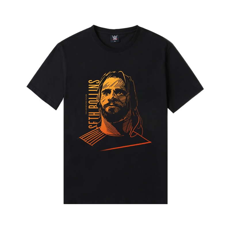 WWE潮牌2020春夏新品赛斯 罗林斯Seth Rollins印花圆领短袖T恤